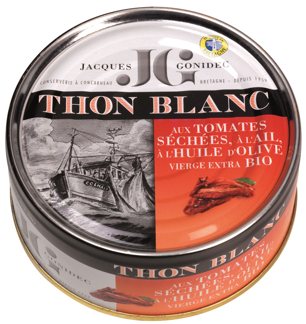 Jacques Gonidec Witte tonijn met zongedroogde tomaten 160g - 3021